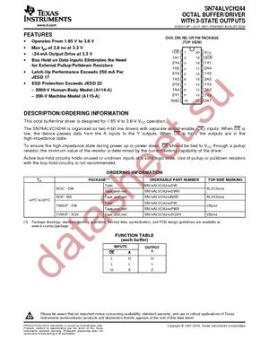 SN74ALVCH244PWE4 datasheet  